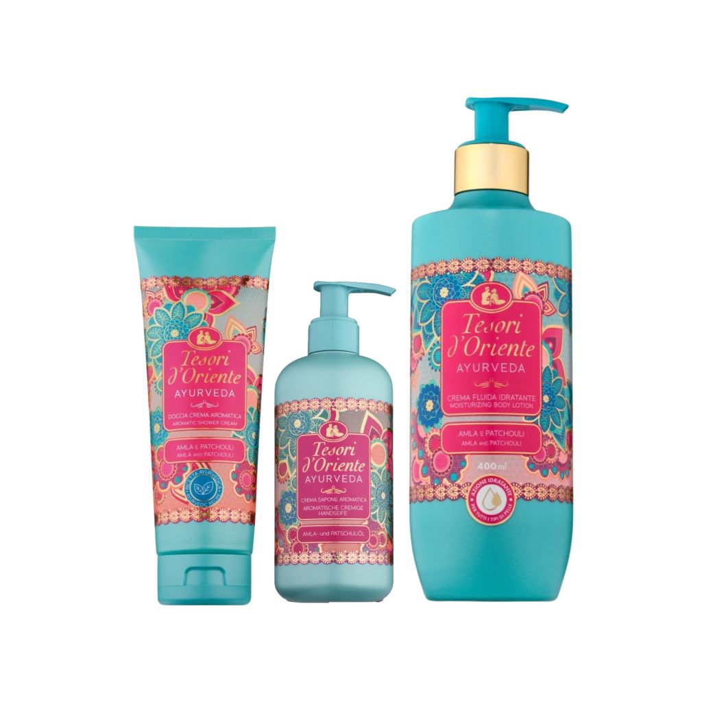 Tesori d’Oriente Ayurveda Set Douchecrème, Bodylotion & Handzeep