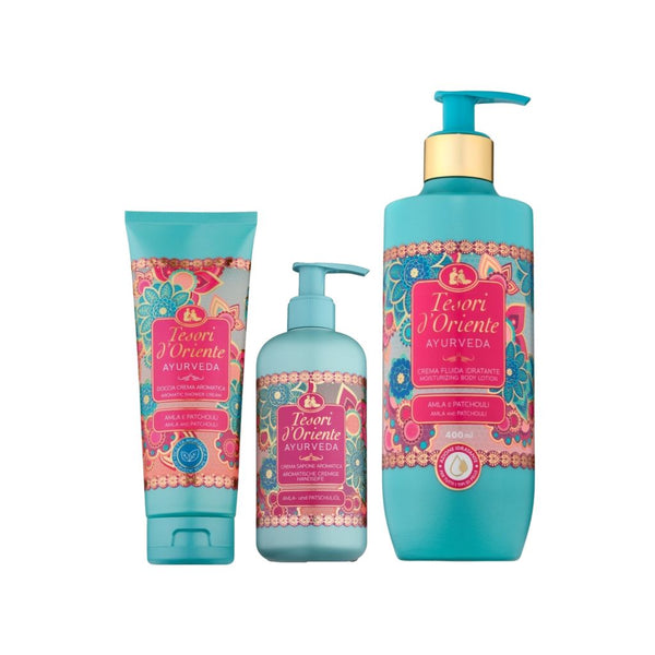 Tesori d’Oriente Ayurveda Set Douchecrème, Bodylotion & Handzeep