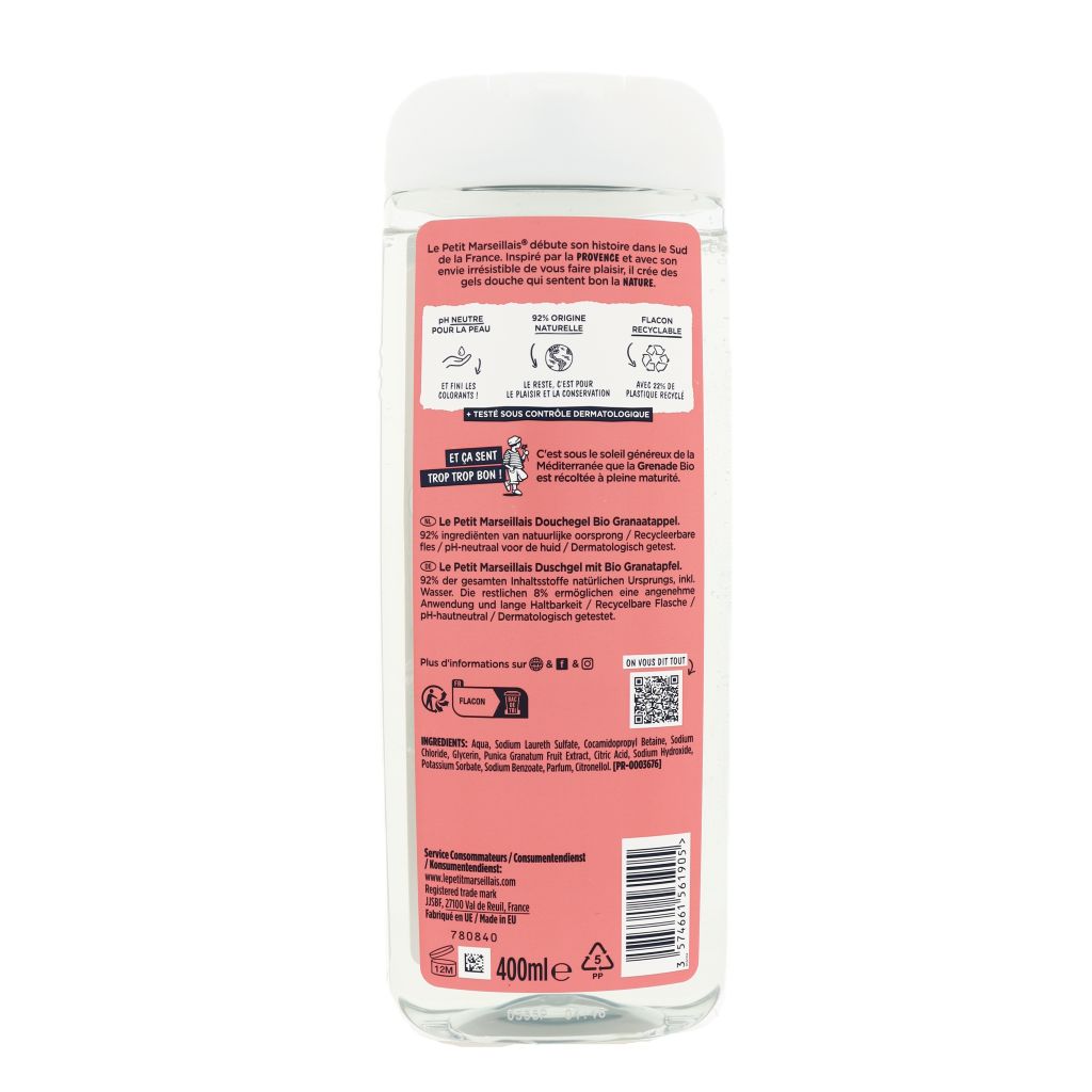 Le Petit Marseillais Grenade bio douchegel 400ml