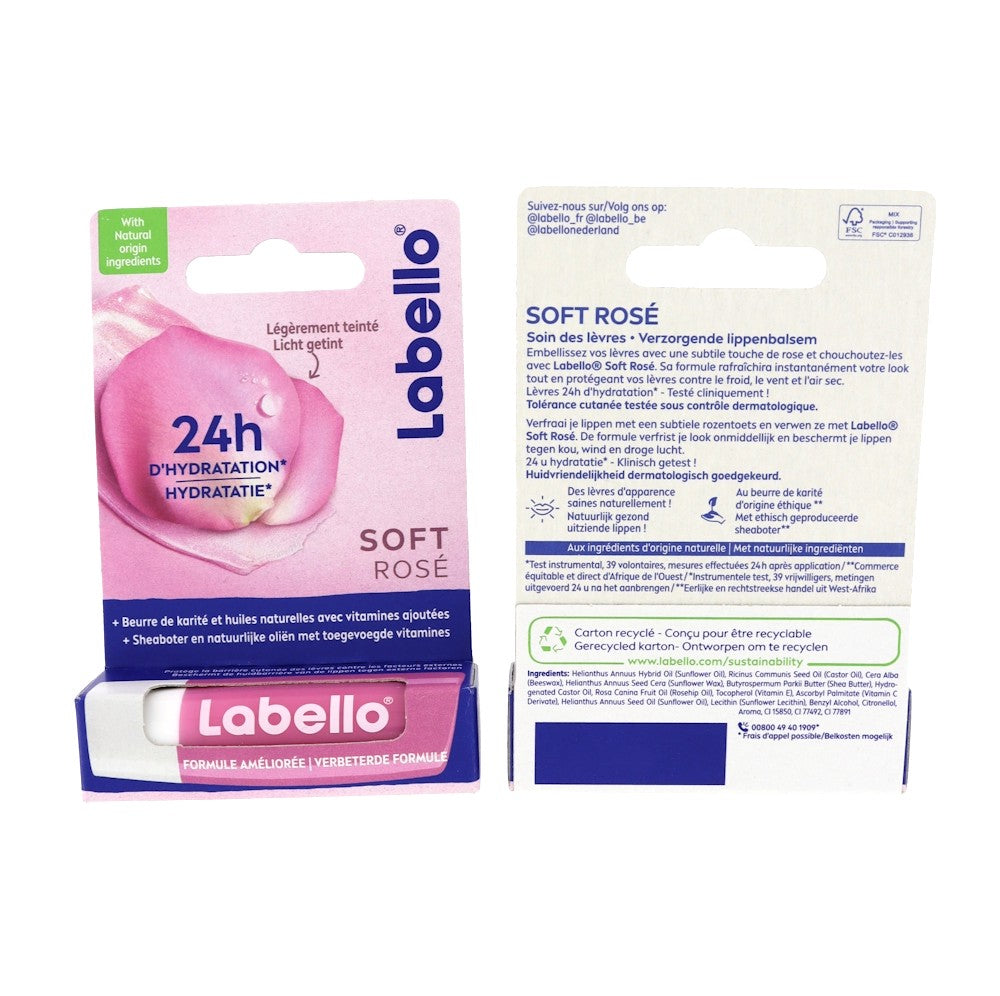Labello Soft Rose lippenbalsem 4.8g