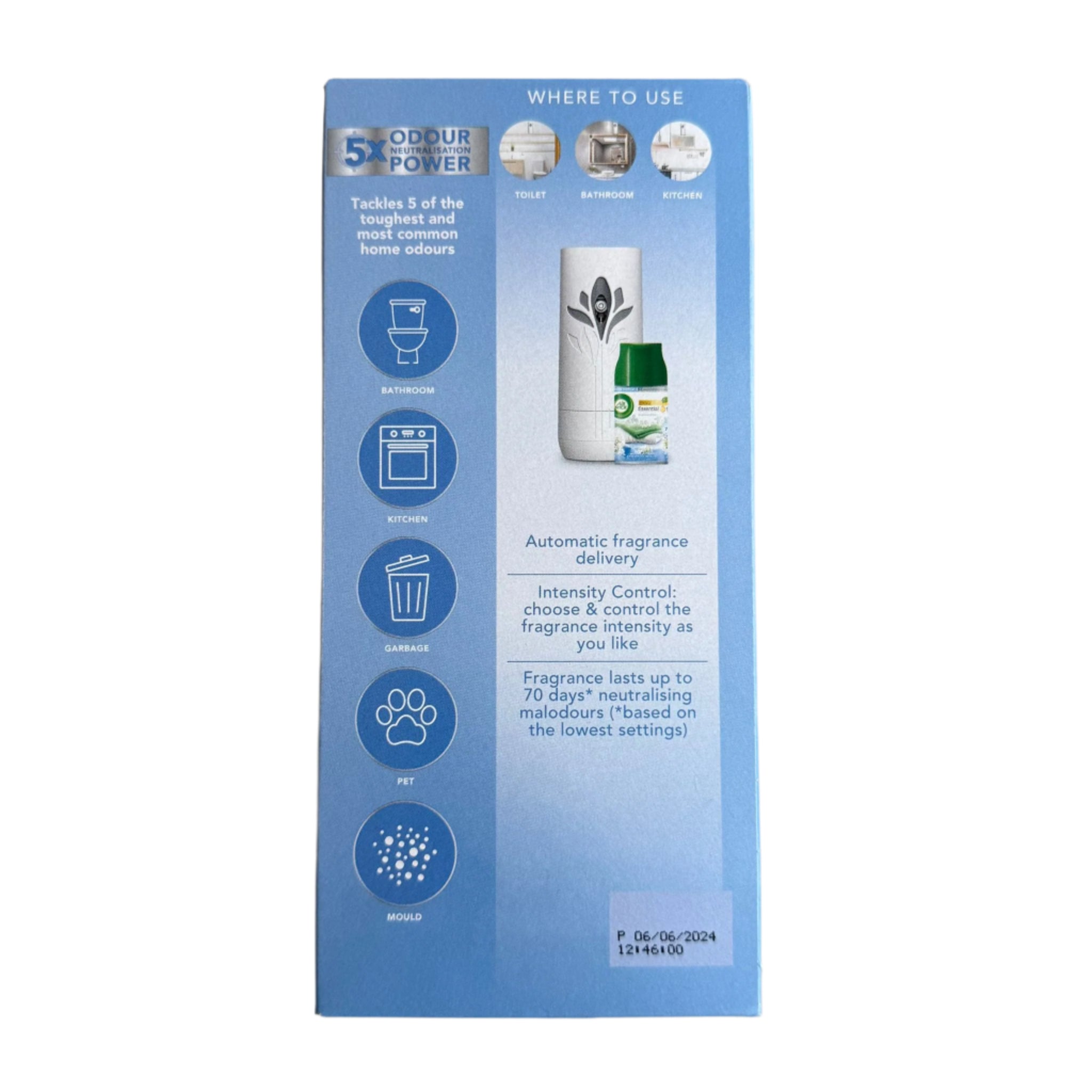 Airwick Crips Linen & Lilac Freshmatic apparaat wit + navulling 250ml