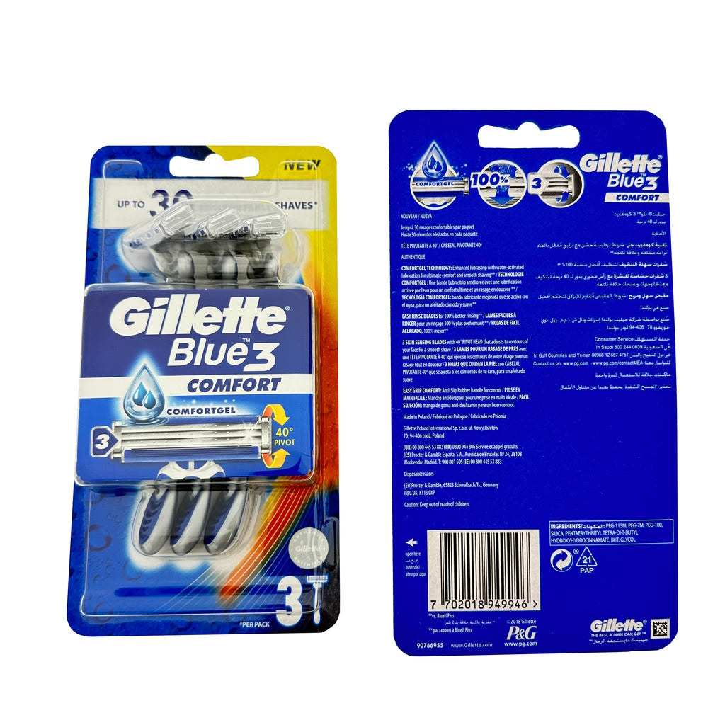 Gillette Blue 3 wegwerpmesjes 3 stuks
