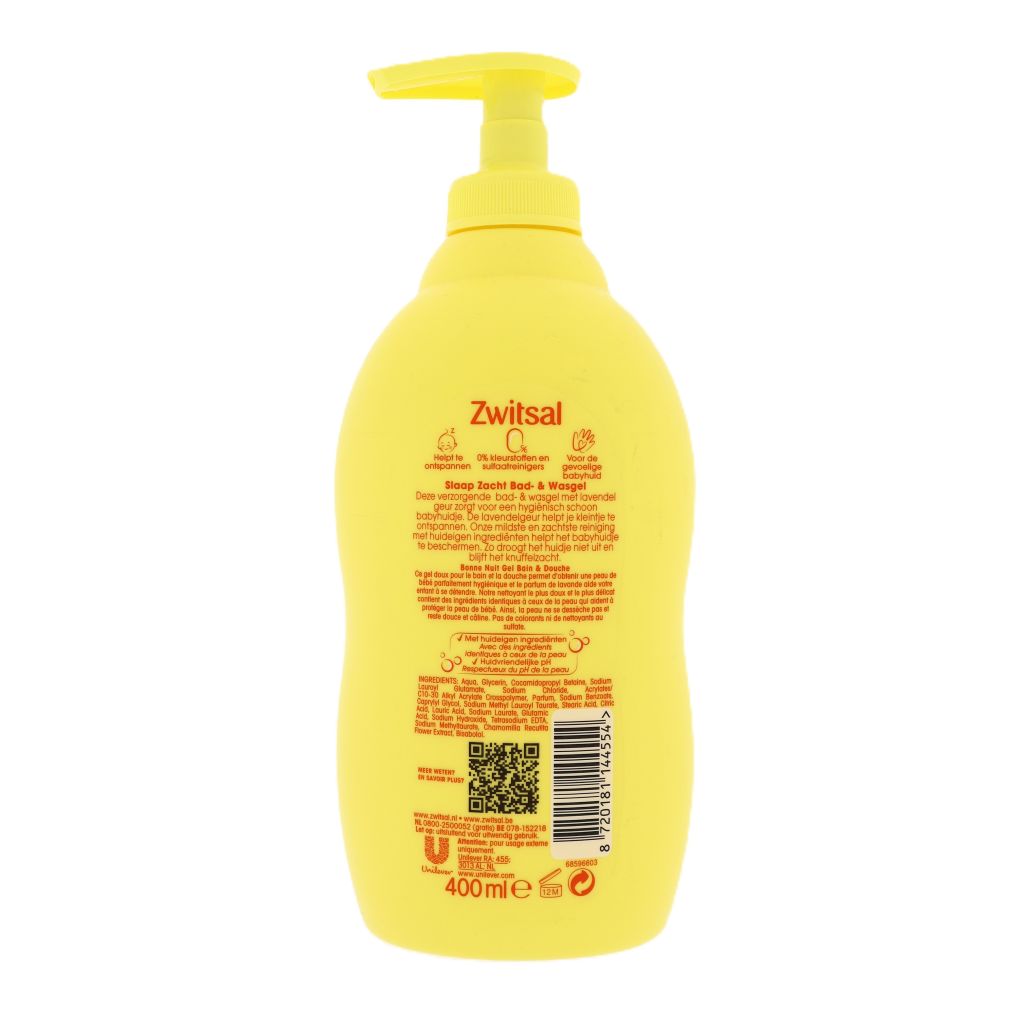 Zwitsal Slaap Zacht bad- & wasgel Lavendel 400ml