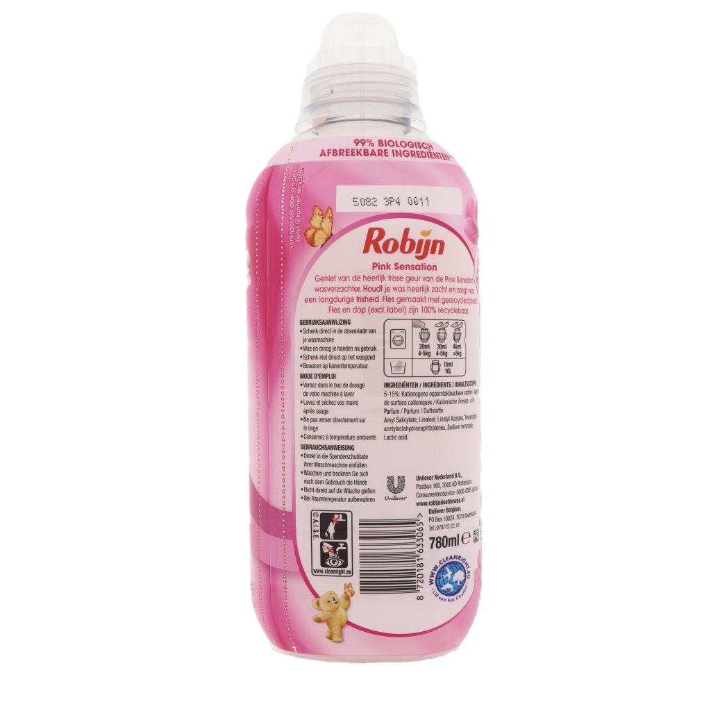 Robijn wasverzachter Pink Sensation 780ml 39W wasbeurten