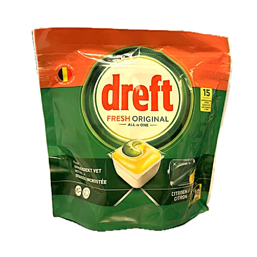 Dreft Original All-in-One Lemon vaatwastabletten 15stuks