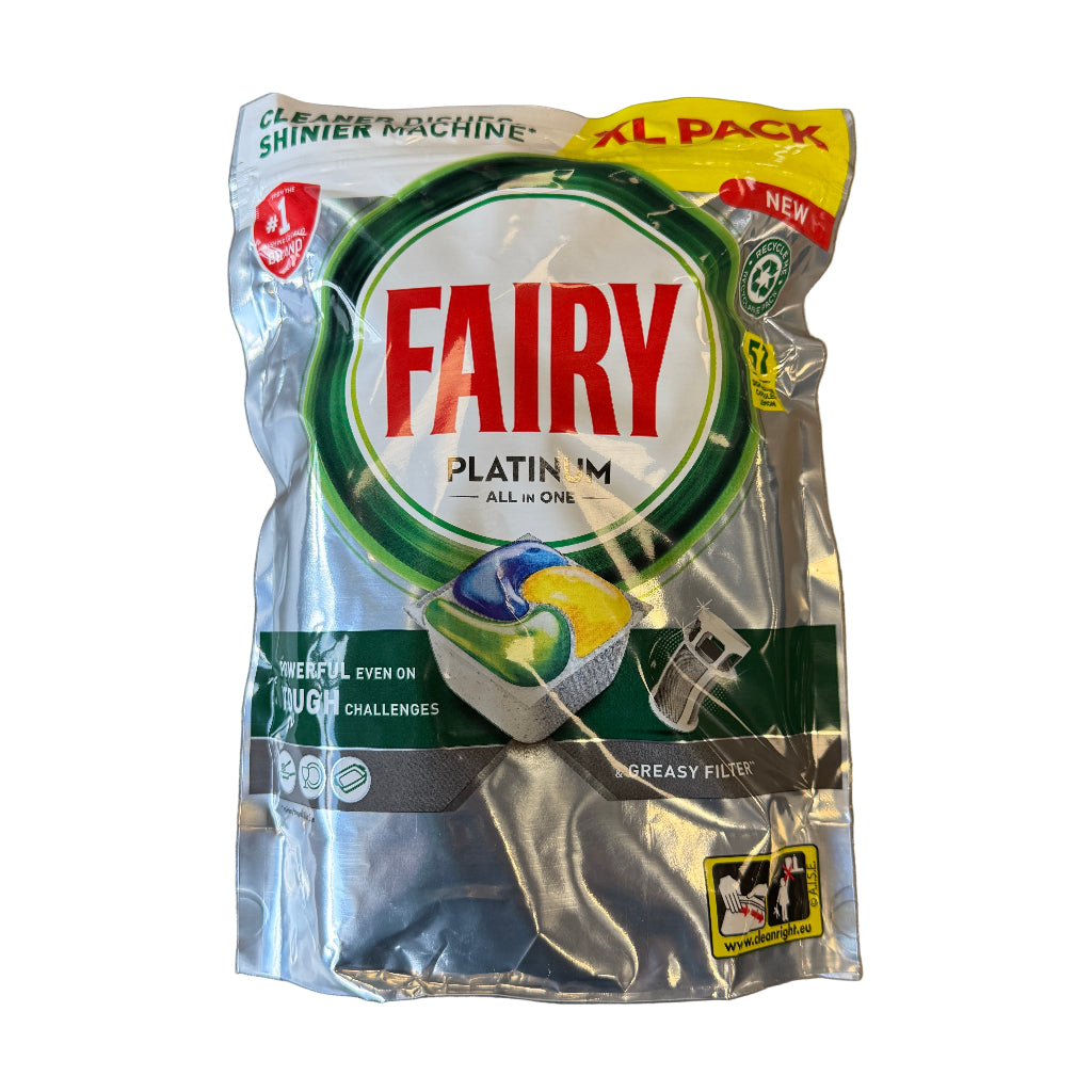 Fairy Platinum All in One Lemon vaatwastabletten 51 stuks