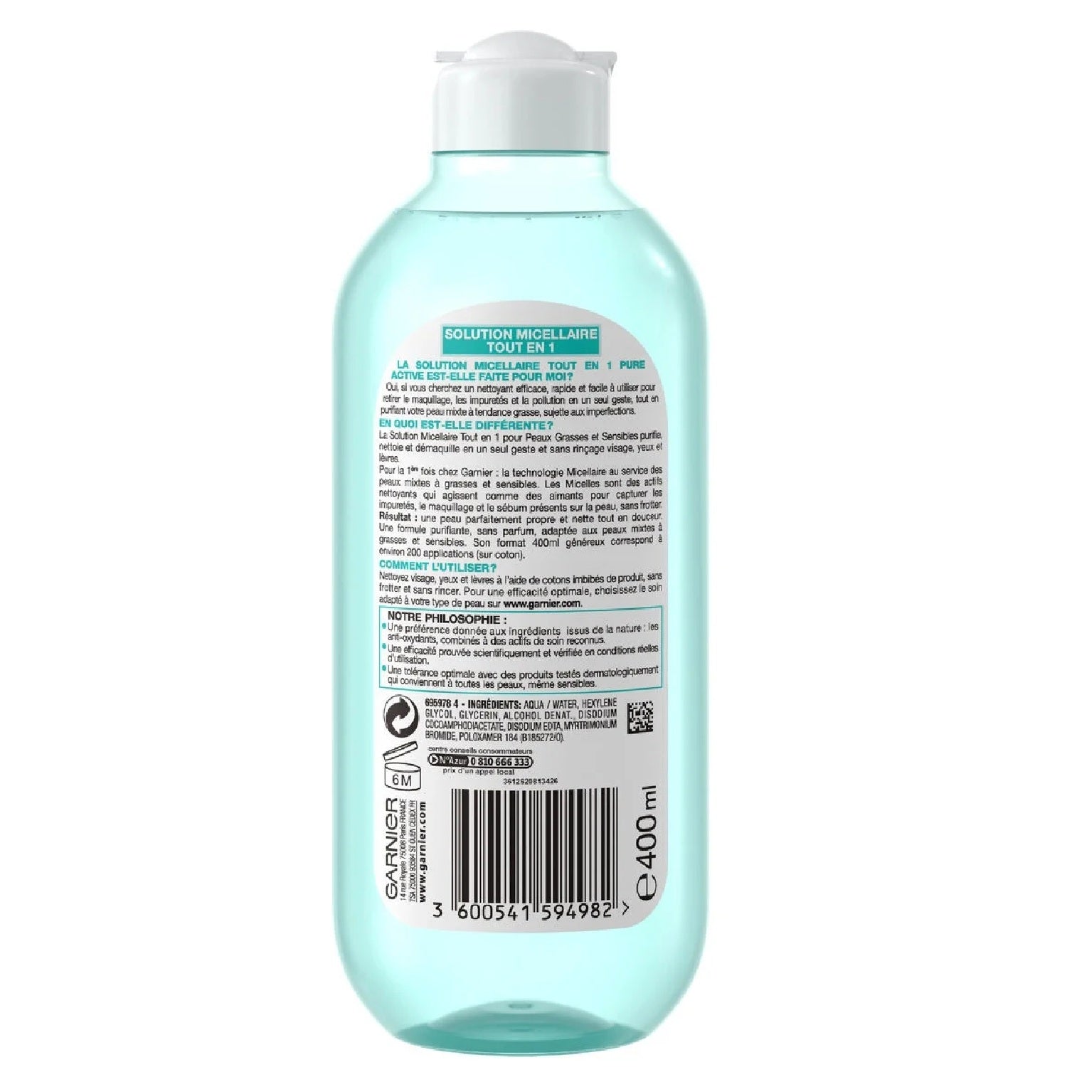 Garnier SkinActive Pure Active Micellair water 400ml