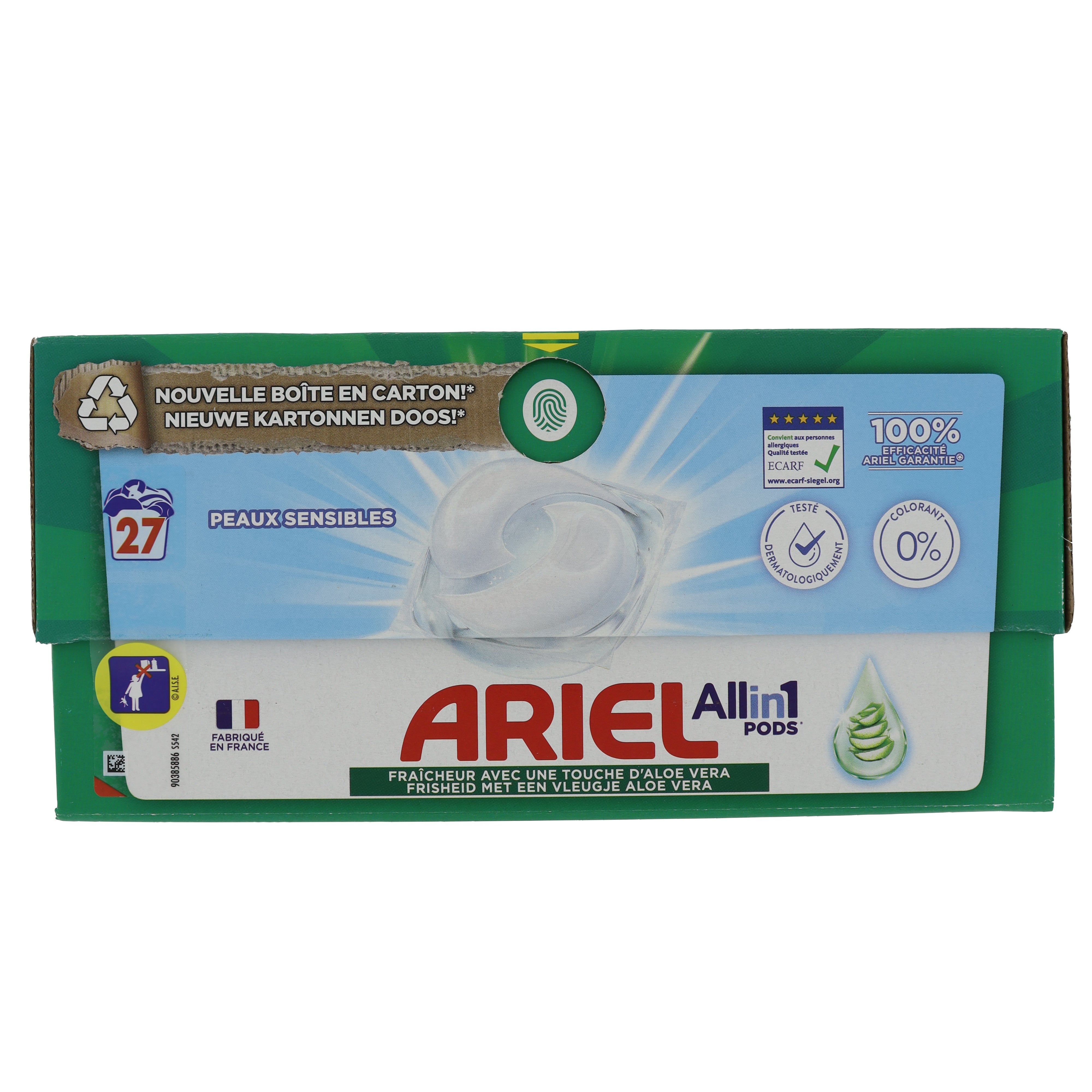 Ariel Sensitive Aloe Vera All-in-1 Pods 27 stuks