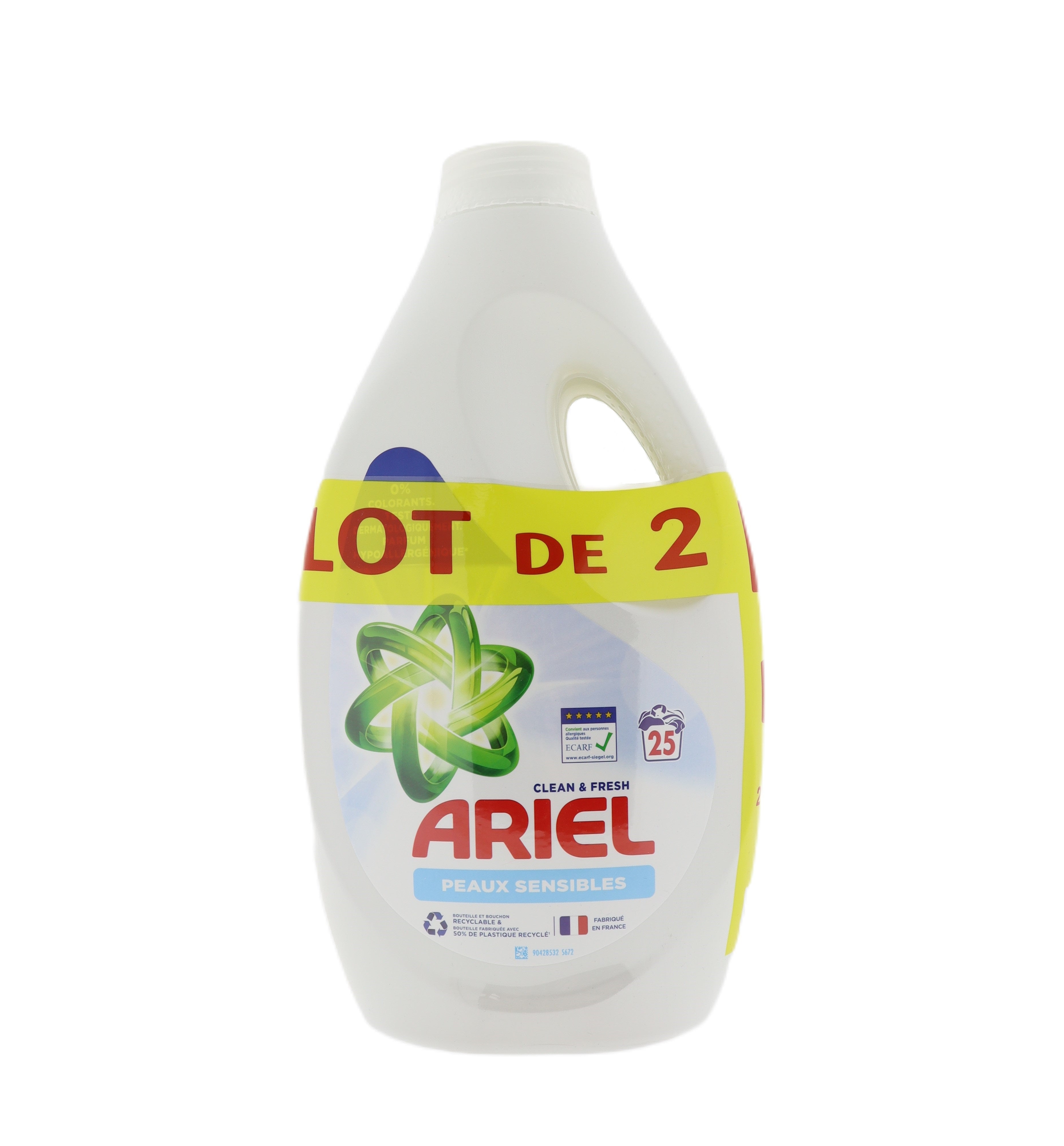 Ariel Sensitive vloeibaar wasmiddel 1,25L 2pack 50 wasbeurten