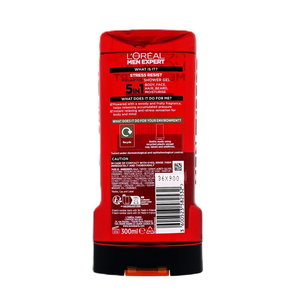 L'Oréal Men Expert Stress Resist Body, Face, Hair Wash 300ml