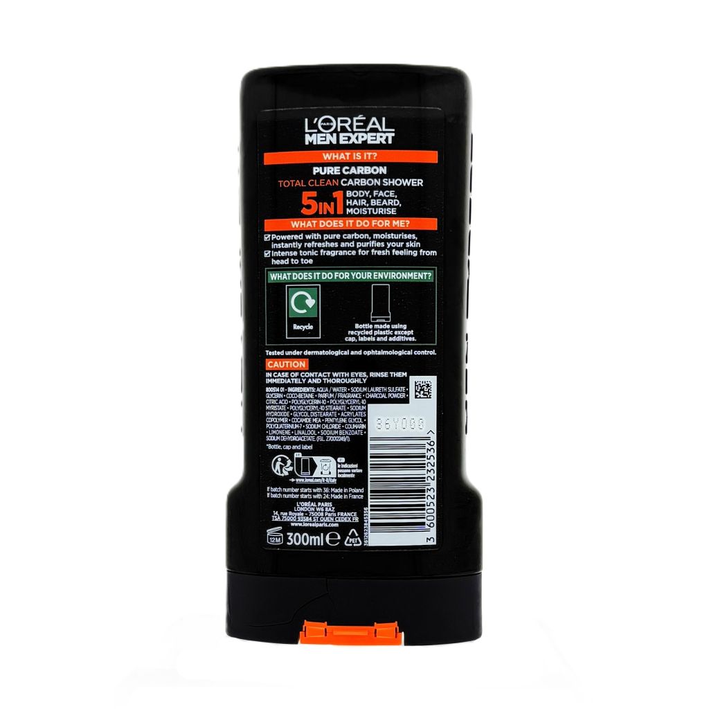 L'Oréal Men Expert Total Clean Body, Face, Hair & Shave Wash 300ml