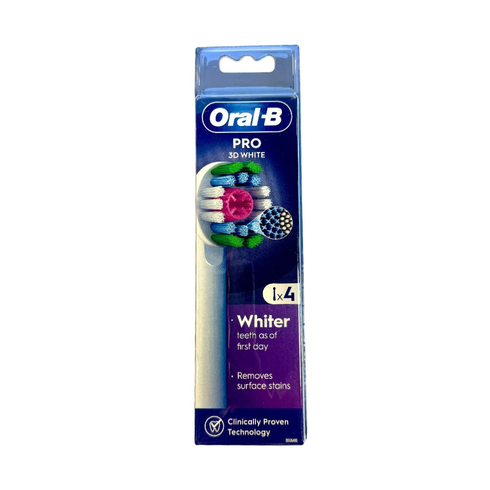 Oral-B 3D White opzetborstels wit 4 stuks
