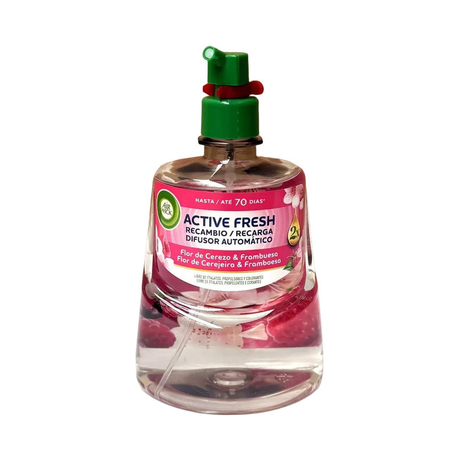 Airwick Active Fresh Kersenbloesem & Framboos luchtverfrisser navulling 228ml - Luchtverfrisser - PrijzenStorm.nl