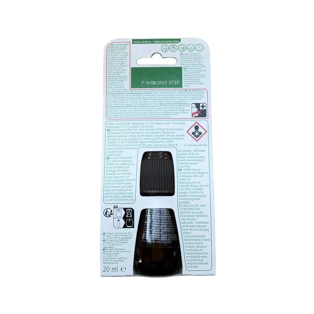 Airwick Thym, Citron & Romarin Essential Mist navulling 20mlAirwickPrijzenStorm.nl