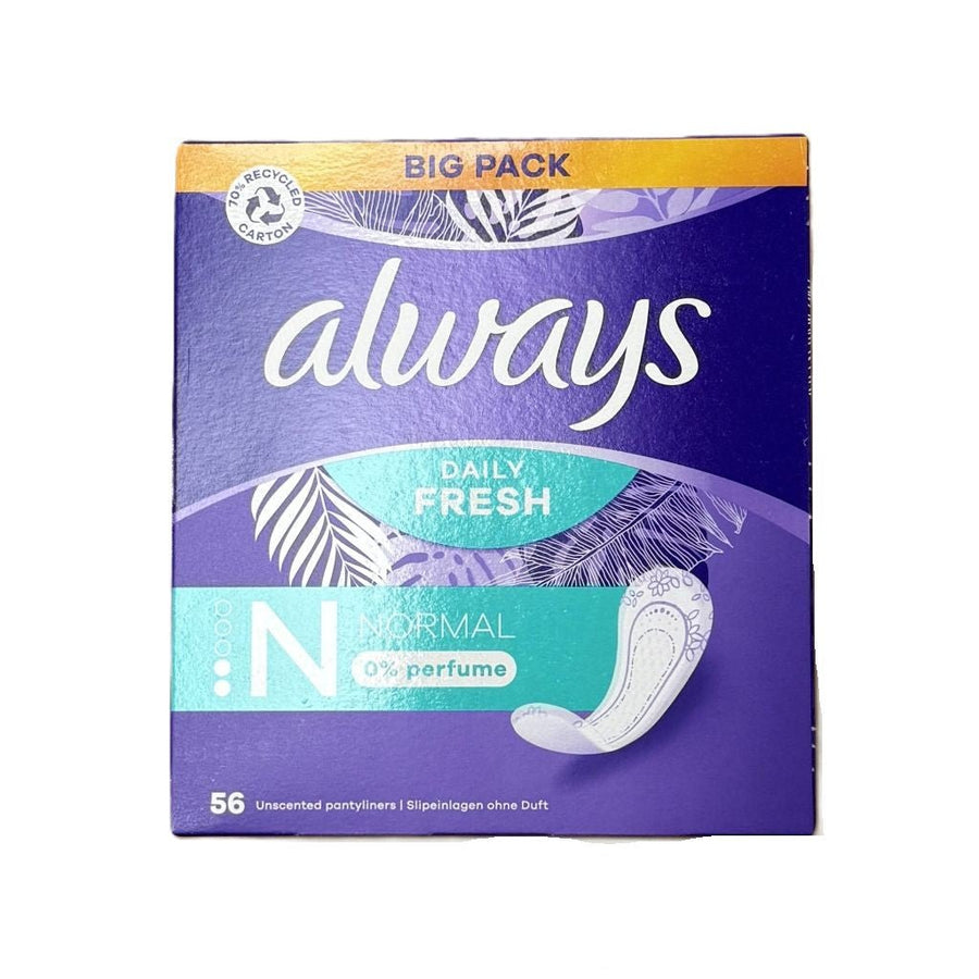 Always Daily Fresh N Normal 0% Perfume 56 stuks - Maandverband - PrijzenStorm.nl
