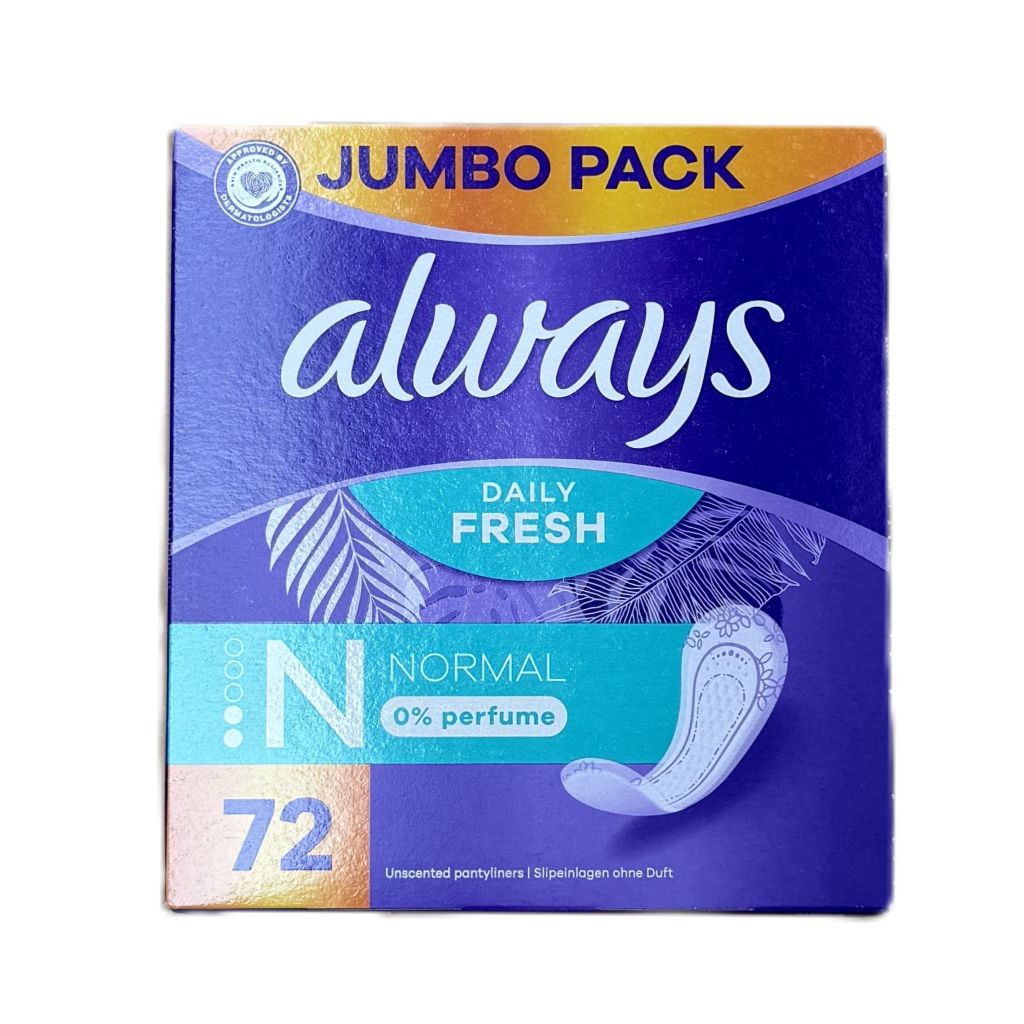 Always Daily Fresh N Normal 0% Perfume 72 stuks - Maandverband - PrijzenStorm.nl