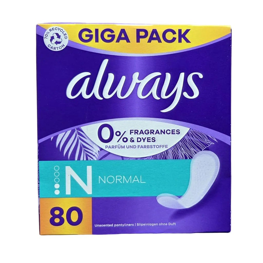 Always Daily Fresh N Normal 0% Perfume 80 stuks -Maandverband- PrijzenStorm.nl