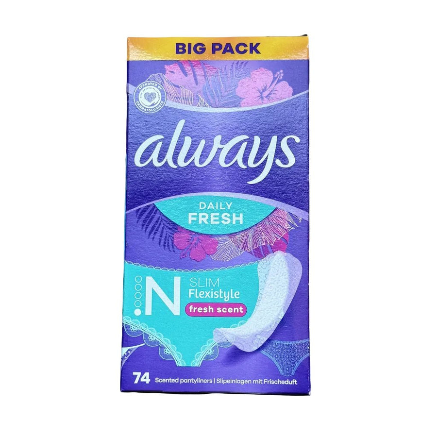 Always Daily Fresh N Normal Slim Flexistyle Fresh Scent 74 stuksAlwaysPrijzenStorm.nl