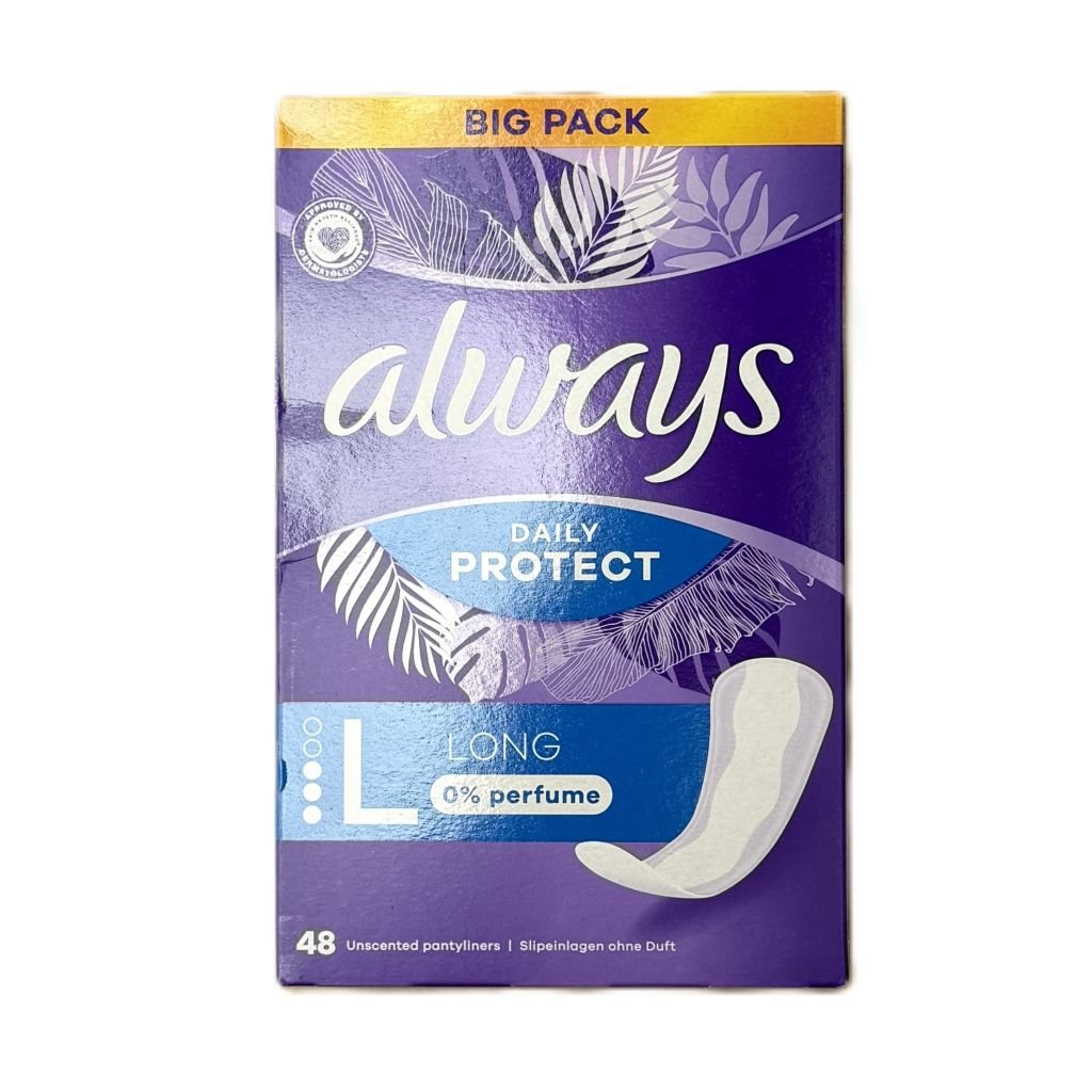 Always Daily Protect L Long 0% Perfume 48 stuks - Maandverband - PrijzenStorm.nl