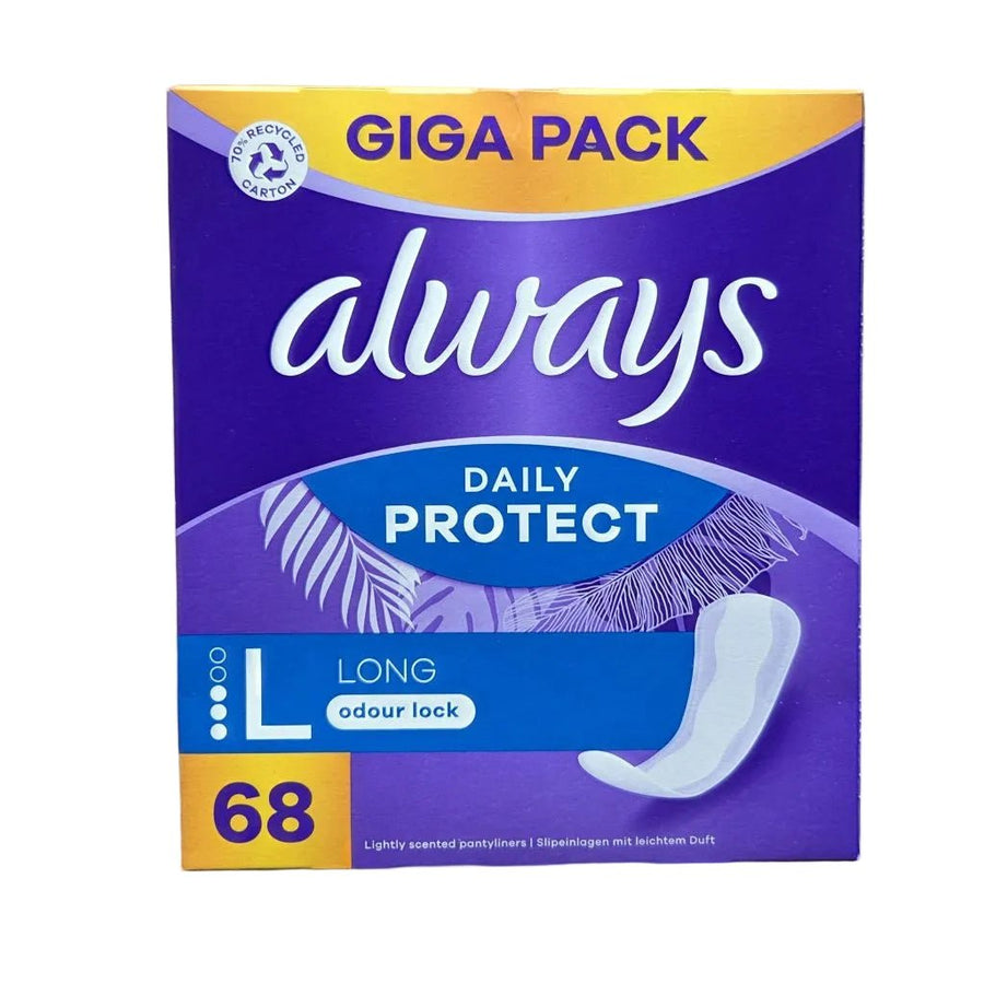Always Daily Protect L Long Odour Lock 68 stuks -Maandverband- PrijzenStorm.nl