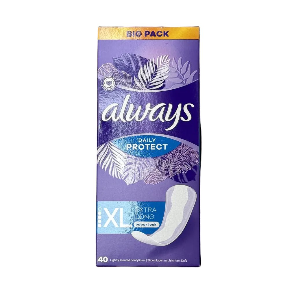Always Daily Protect XL Extra Long Odour Lock 40 stuks - Maandverband - PrijzenStorm.nl