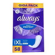 Always Daily Protect XL Extra Long Odour Lock 58 stuks -Maandverband- PrijzenStorm.nl