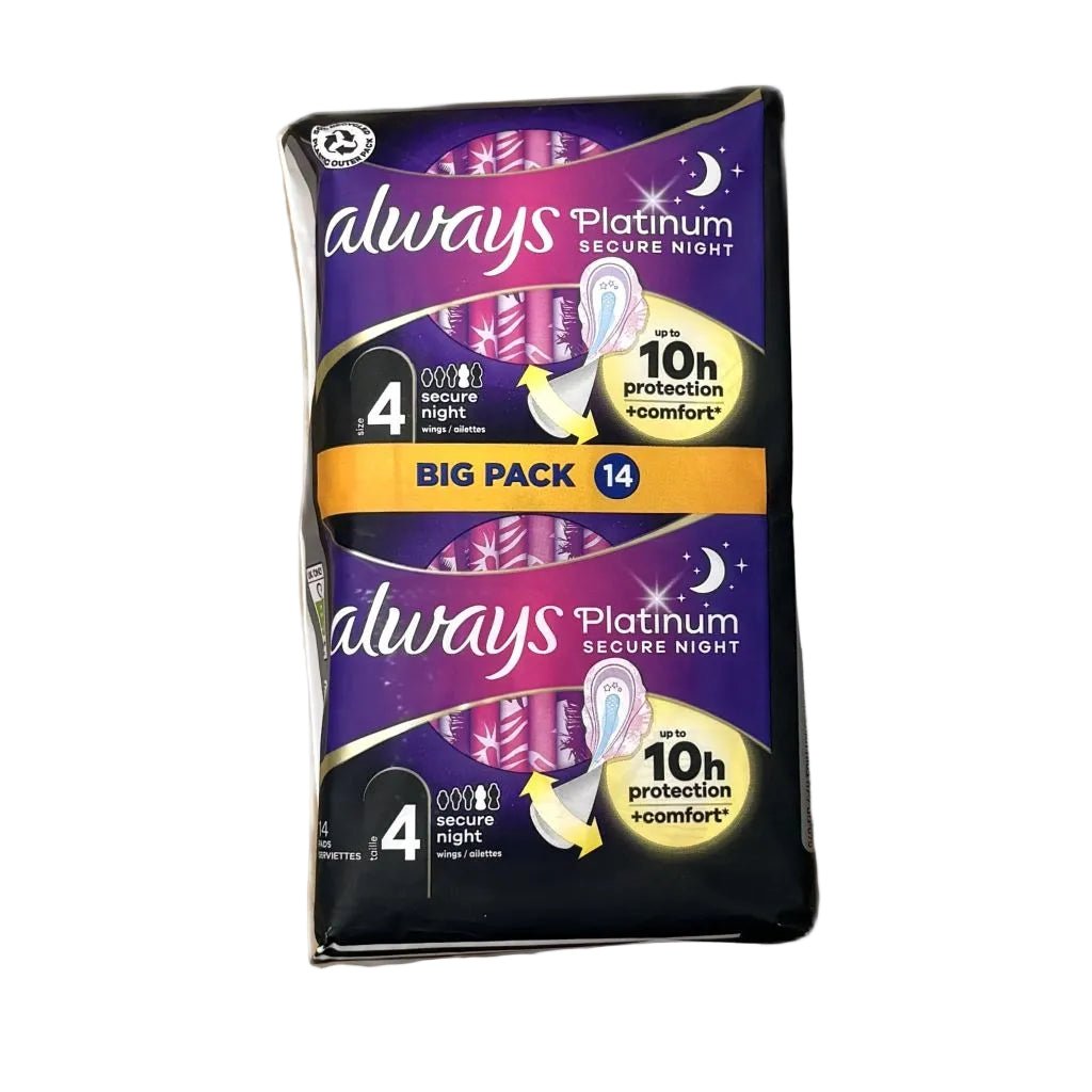 Always Platinum Secure Night Size 14 stuks - Maandverband - PrijzenStorm.nl