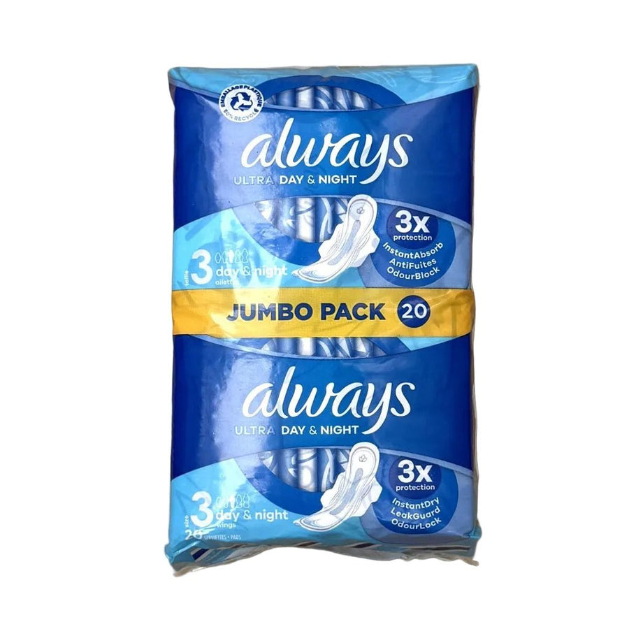 Always Ultra Day & Night 20 stuks - Maandverband - PrijzenStorm.nl