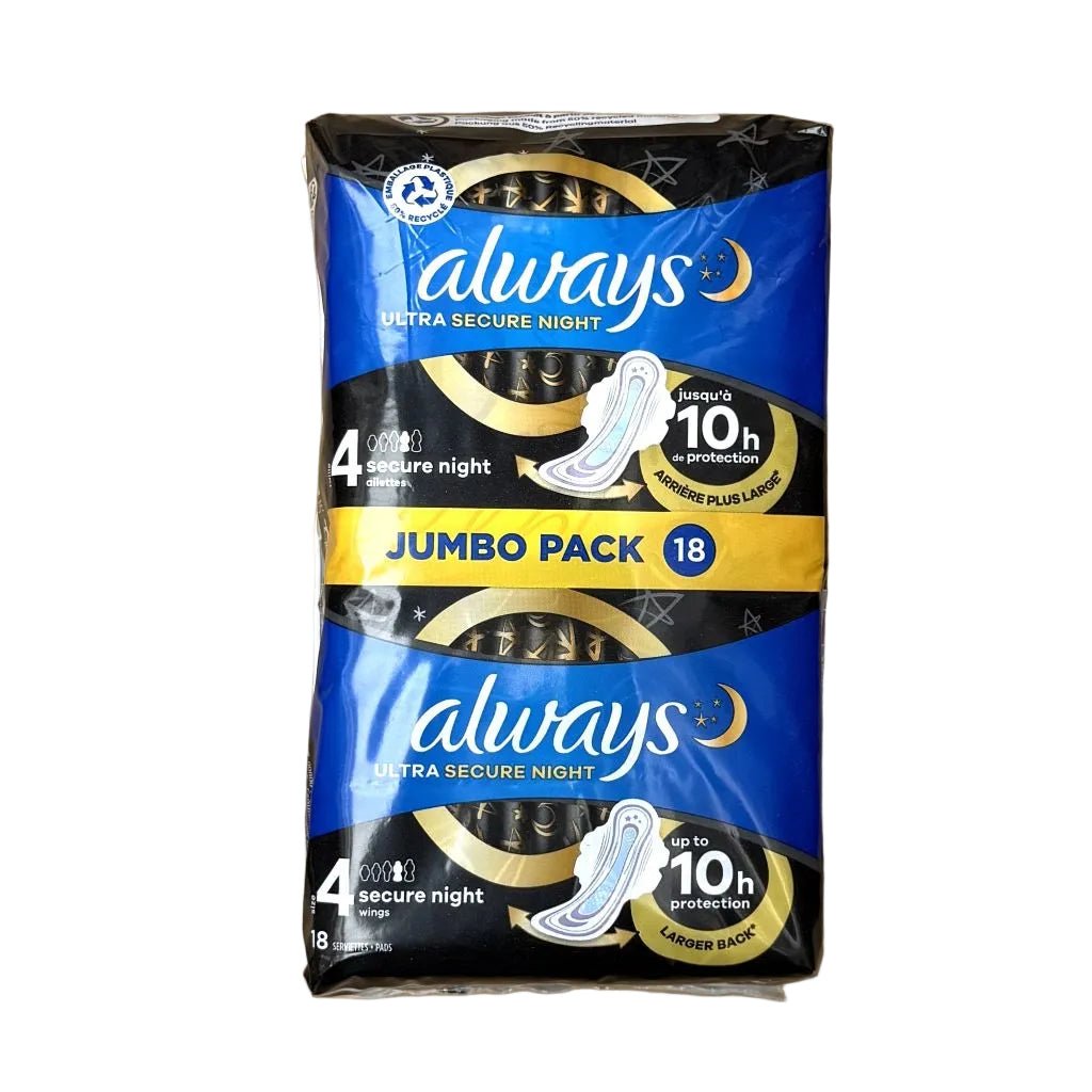 Always Ultra Secure Night Size 4 18 stuks - Maandverband - PrijzenStorm.nl