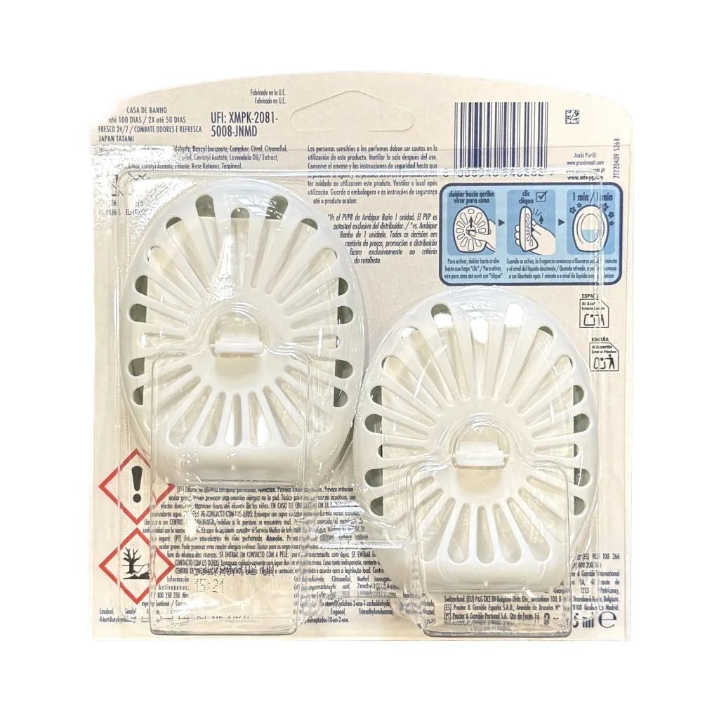 Ambi Pur 2PACK Japanse Tatami badkamer luchtverfrisser 7.5ml - Luchtverfrisser - PrijzenStorm.nl