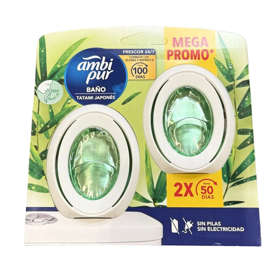 Ambi Pur 2PACK Japanse Tatami badkamer luchtverfrisser 7.5ml - Luchtverfrisser - PrijzenStorm.nl