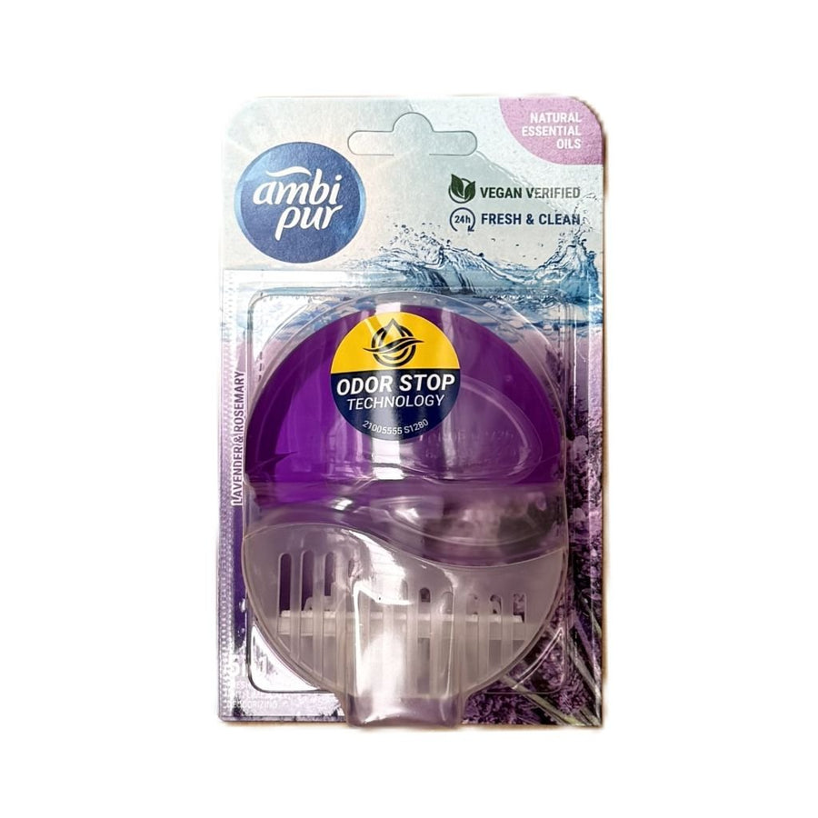 Ambi Pur Lavender & Rosemary Toiletblok Starterkit 55ml - Toilet reiniger - PrijzenStorm.nl