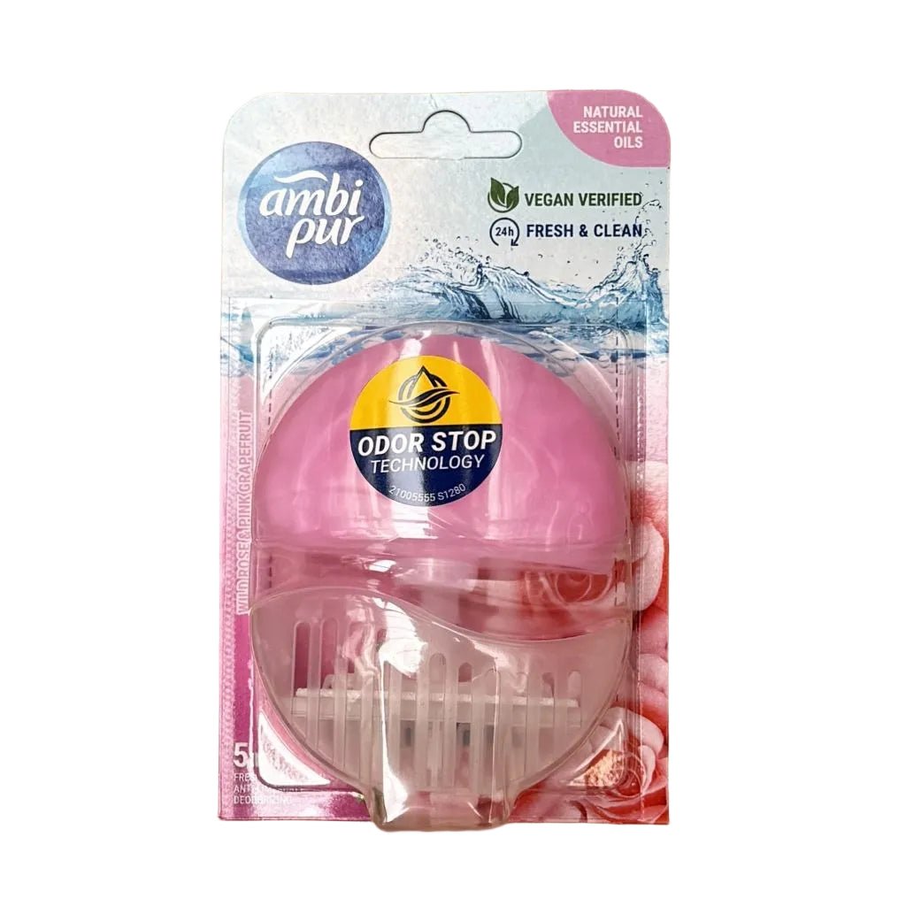 Ambi Pur Wild Rose & Pink Grapefruit Toiletblok Starterkit 55ml - Toilet reiniger - PrijzenStorm.nl