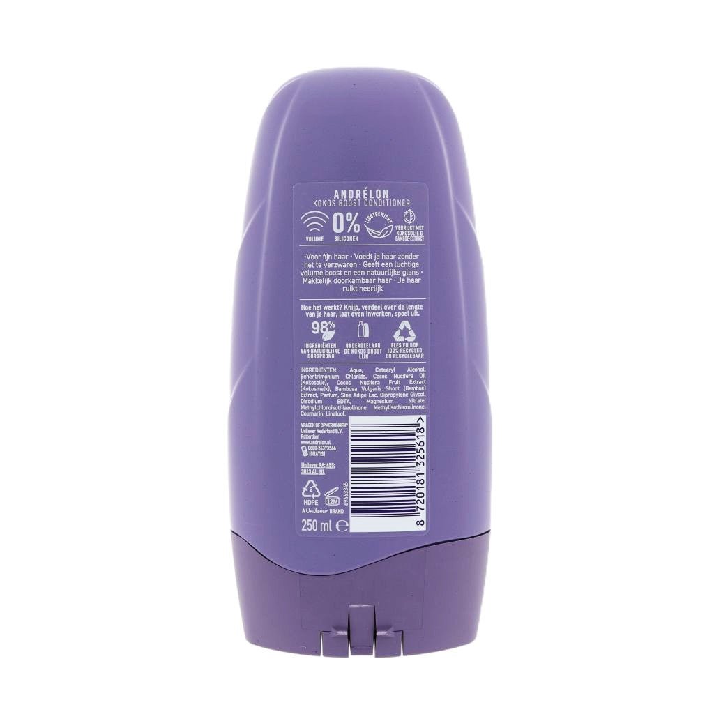 Andrélon Kokos Boost conditioner 250ml - Conditioner - PrijzenStorm.nl