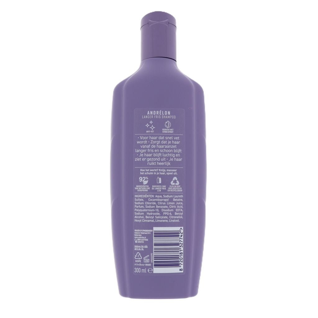 Andrélon Langer Fris Citrus Extract shampoo 300ml - Shampoo - PrijzenStorm.nl