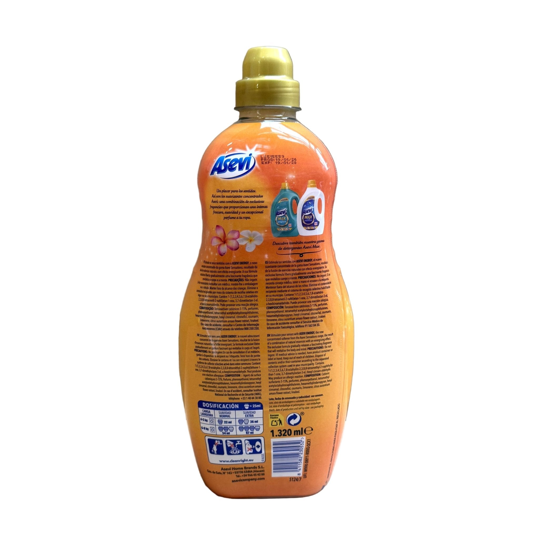 Asevi Sensations Energy wasverzachter 60w 1320ml - Wasverzachter - PrijzenStorm.nl
