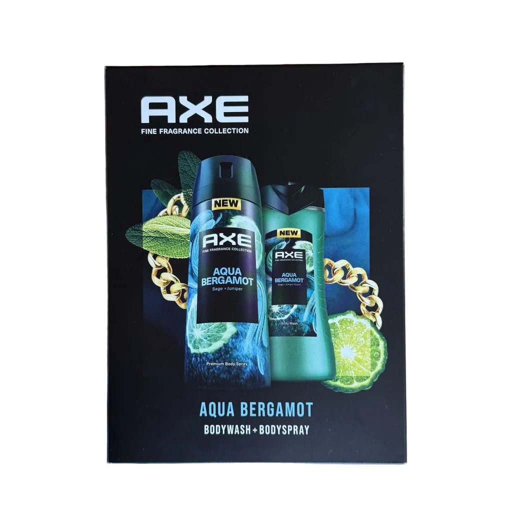 Axe Aqua Bergamot bodywash 250ml + bodyspray 150ml Giftset -Aftershave- PrijzenStorm.nl
