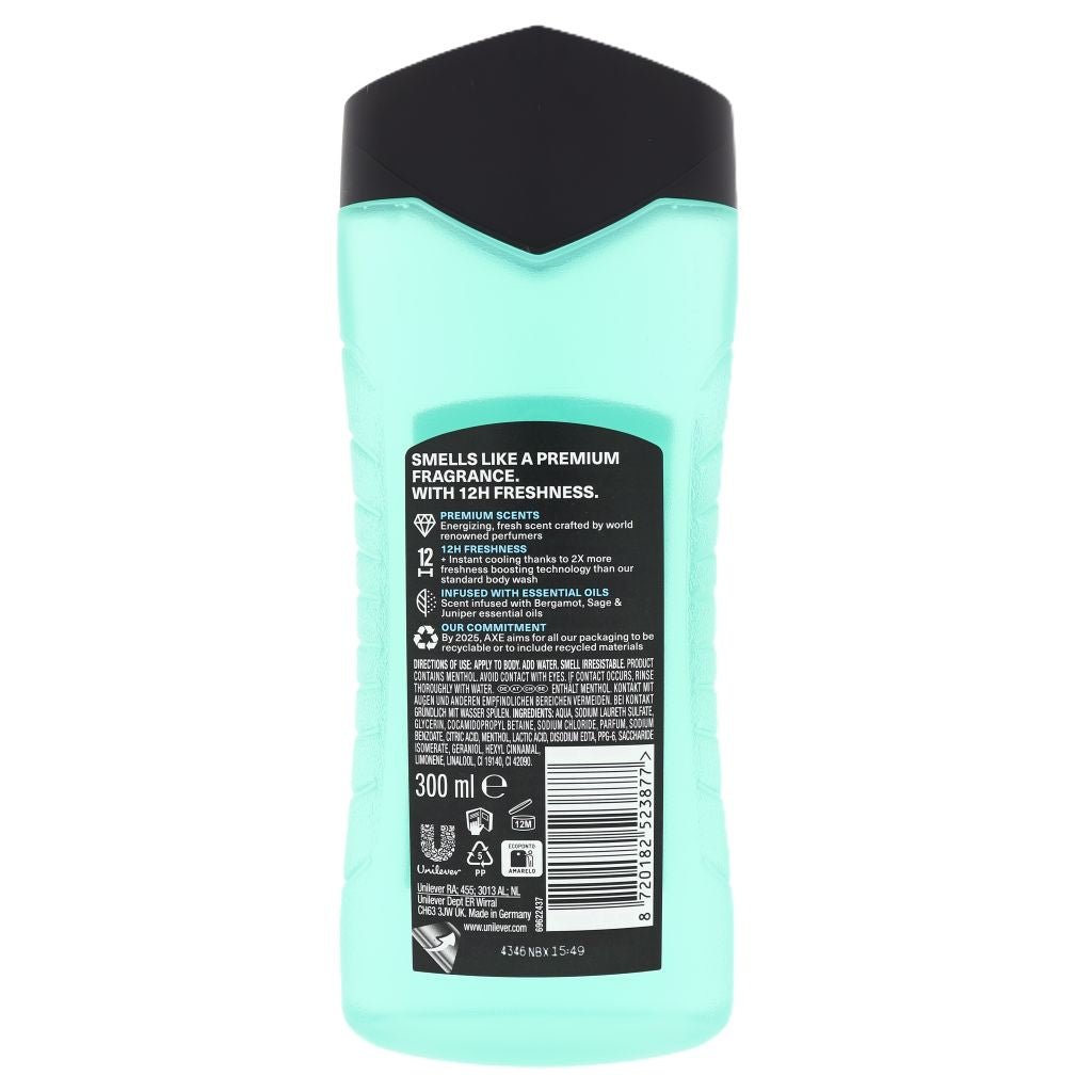 Axe Aqua Bergamot bodywash 300ml - Douchegel - PrijzenStorm.nl