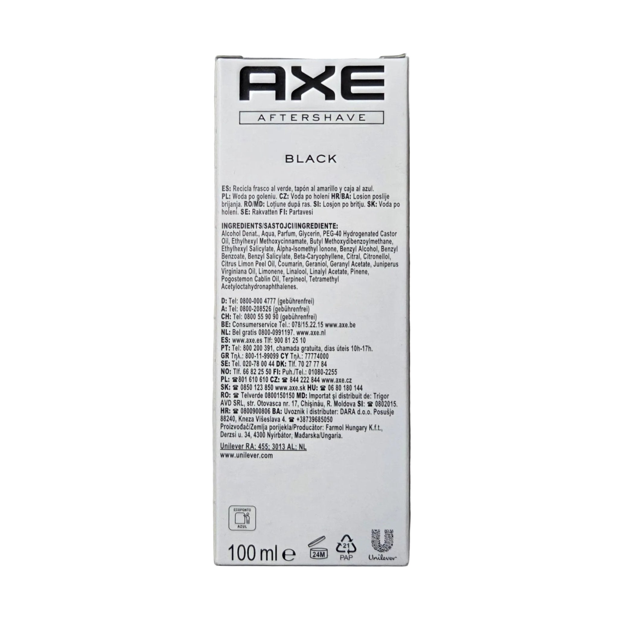 Axe Black aftershave 100ml -Aftershave- PrijzenStorm.nl