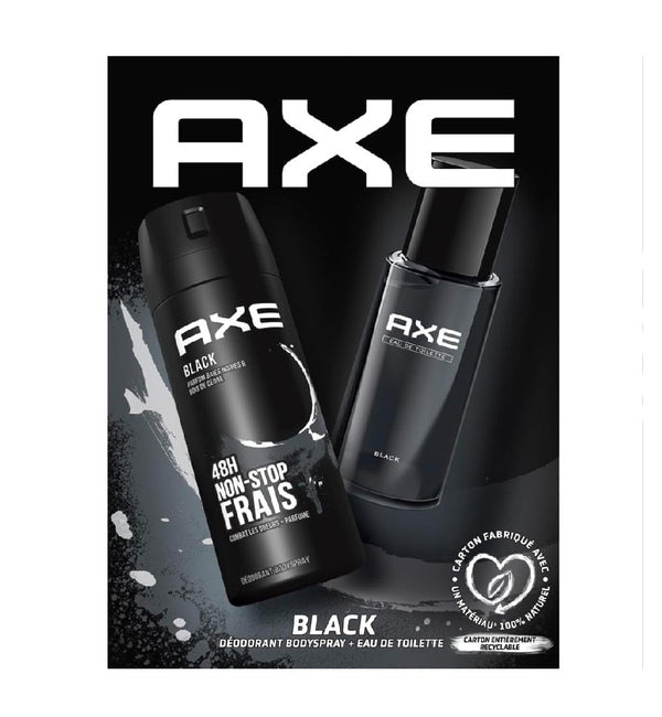 Axe Black Eau de Toillette 100ml + bodyspray 200ml Giftset -Aftershave- PrijzenStorm.nl