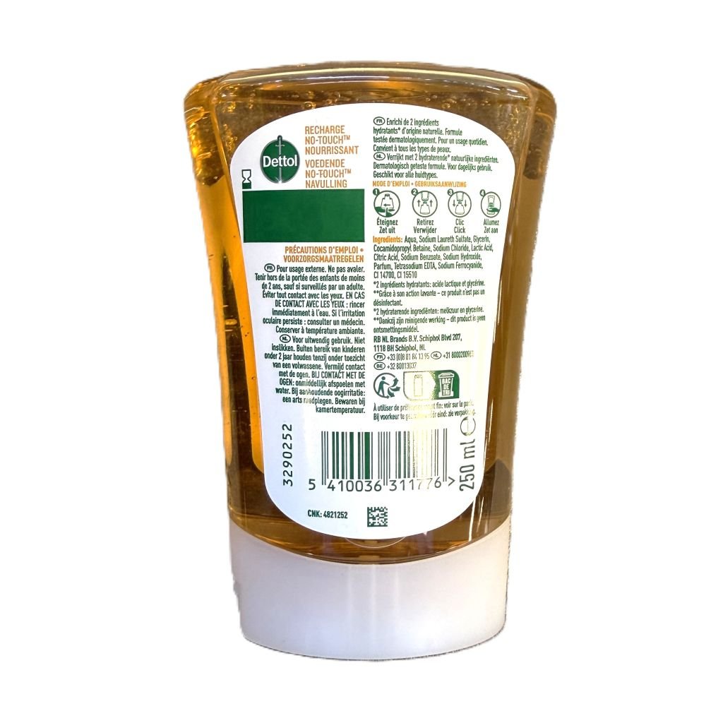 Dettol No Touch Honing & Vanille geur navulling 250ml - Handzeep - PrijzenStorm.nl