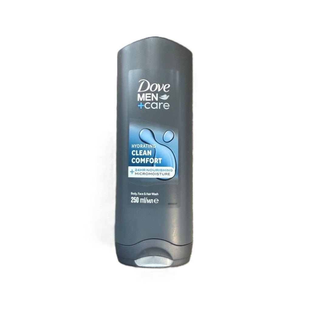 Dove Men+Care Clean Comfort body, face & hair wash 250ml - Douchegel - PrijzenStorm.nl