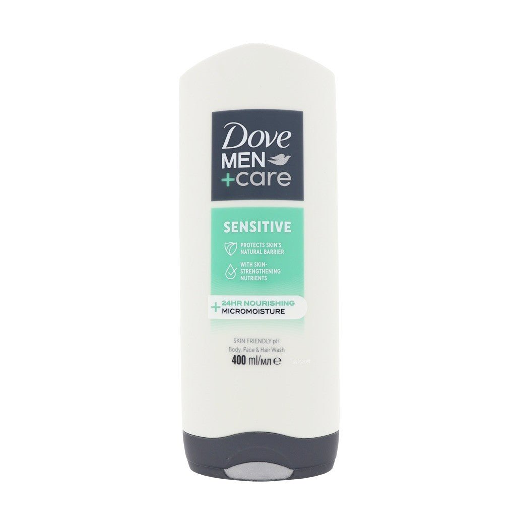 Dove Men+Care Sensitive body, face & hair wash 400ml - Douchegel - PrijzenStorm.nl