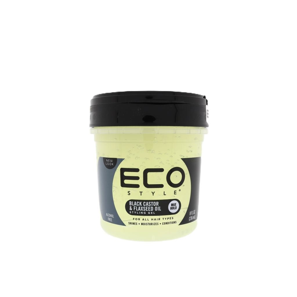 Eco Style Black Castor & Flaxseed Oil styling gel 236ml - Haarstyling - PrijzenStorm.nl