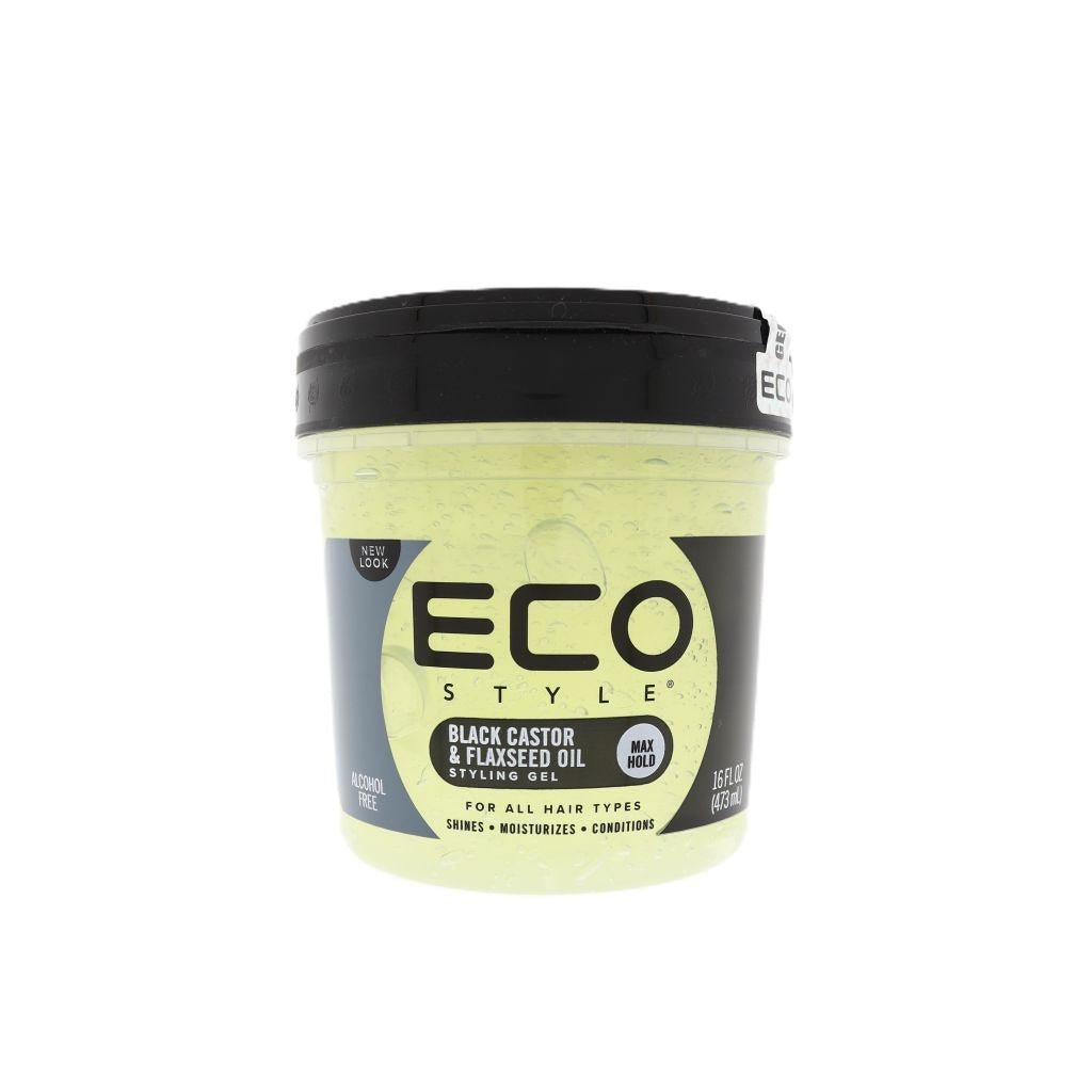 Eco Style Black Castor & Flaxseed Oil styling gel 473ml - Haarstyling - PrijzenStorm.nl