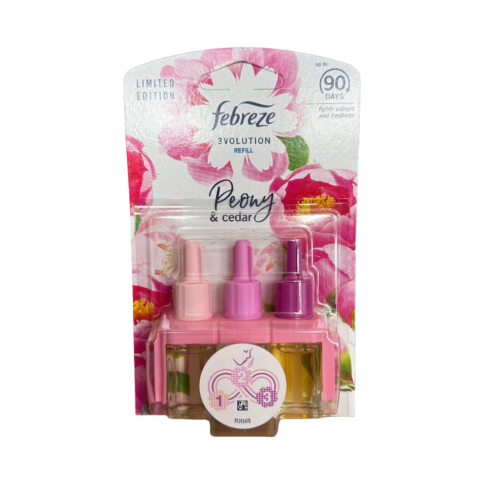Febreze 3Volution Peony & Cedar navulling 21ml - Luchtverfrisser - PrijzenStorm.nl