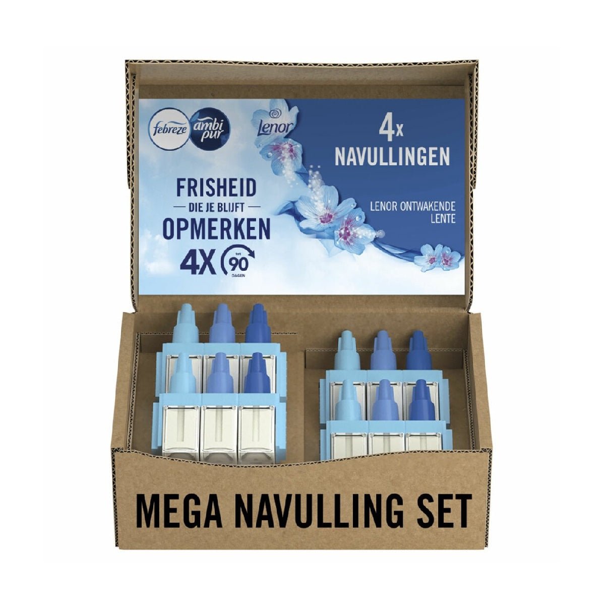 Febreze 3Volution Spring 4 pack navulling 21ml - Luchtverfrisser - PrijzenStorm.nl