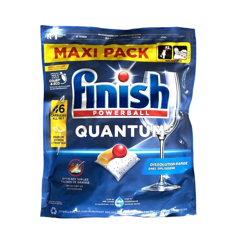 Finish Powerball Quantum Lemon vaatwastabletten 46 stuksFinishPrijzenStorm.nl