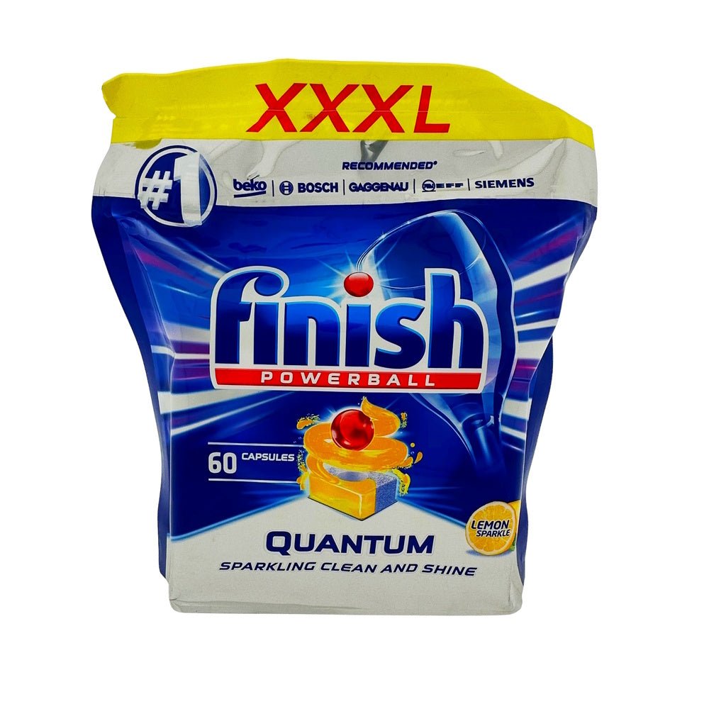 Finish Powerball Quantum sparkling clean and shine Lemon 60 stuks - Vaatwastabletten - PrijzenStorm.nl