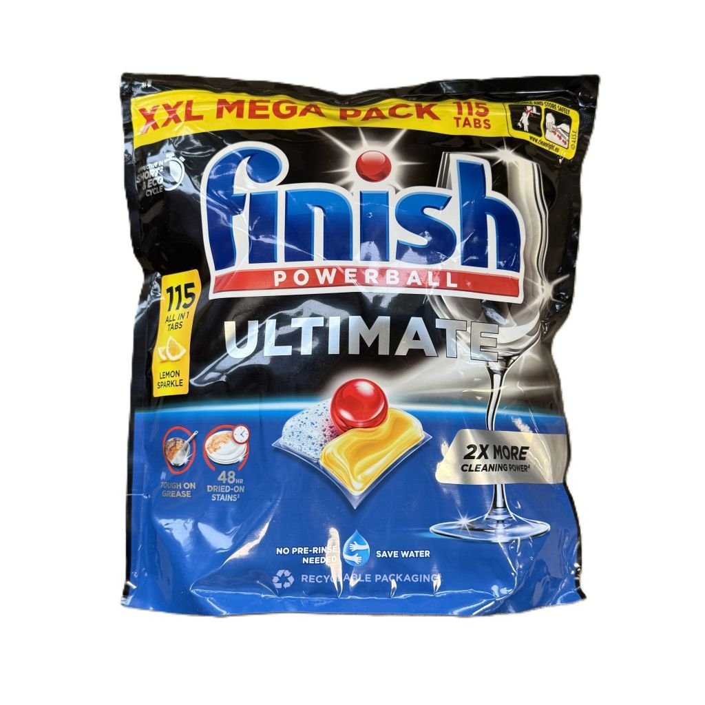 Finish Powerball Ultimate clean and shine Lemon vaatwastabletten 115 stuks - Vaatwastabletten - PrijzenStorm.nl